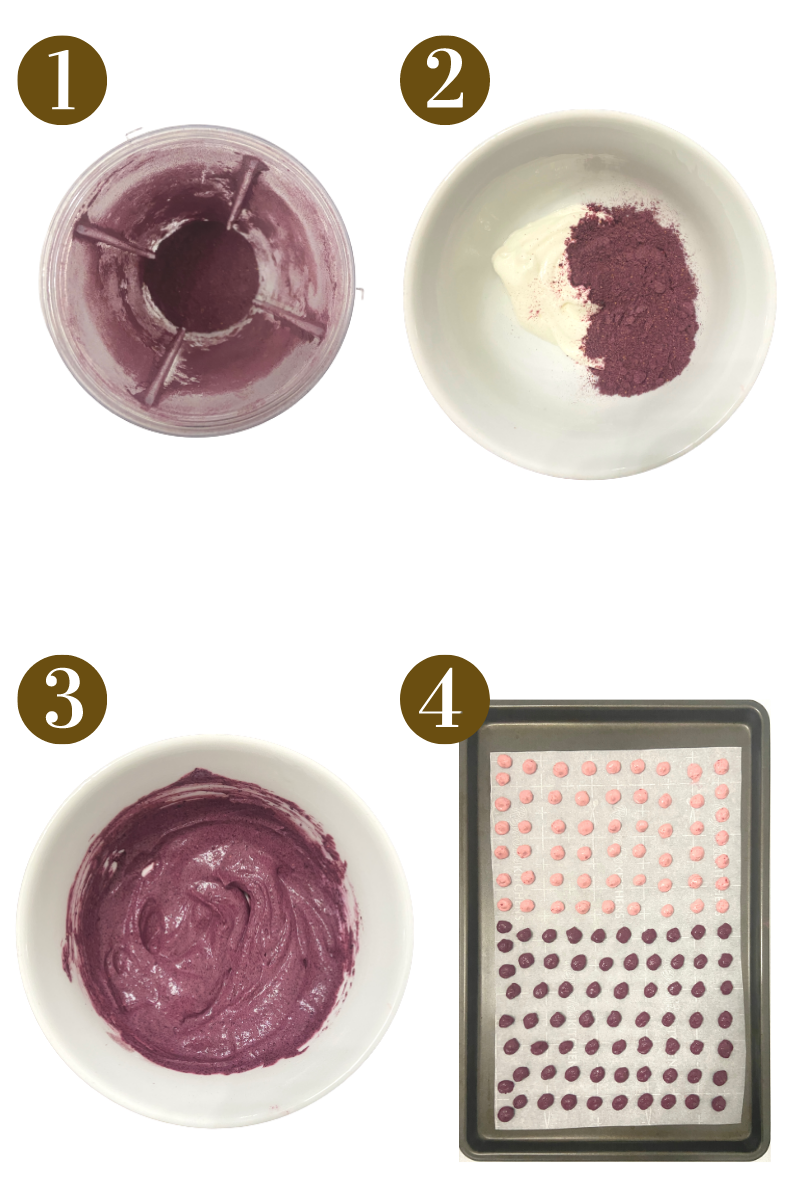 Steps to make yogurt melts