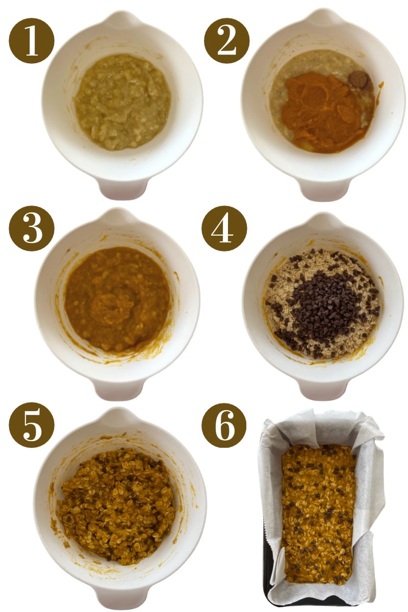 Steps to make pumpkin oatmeal bars