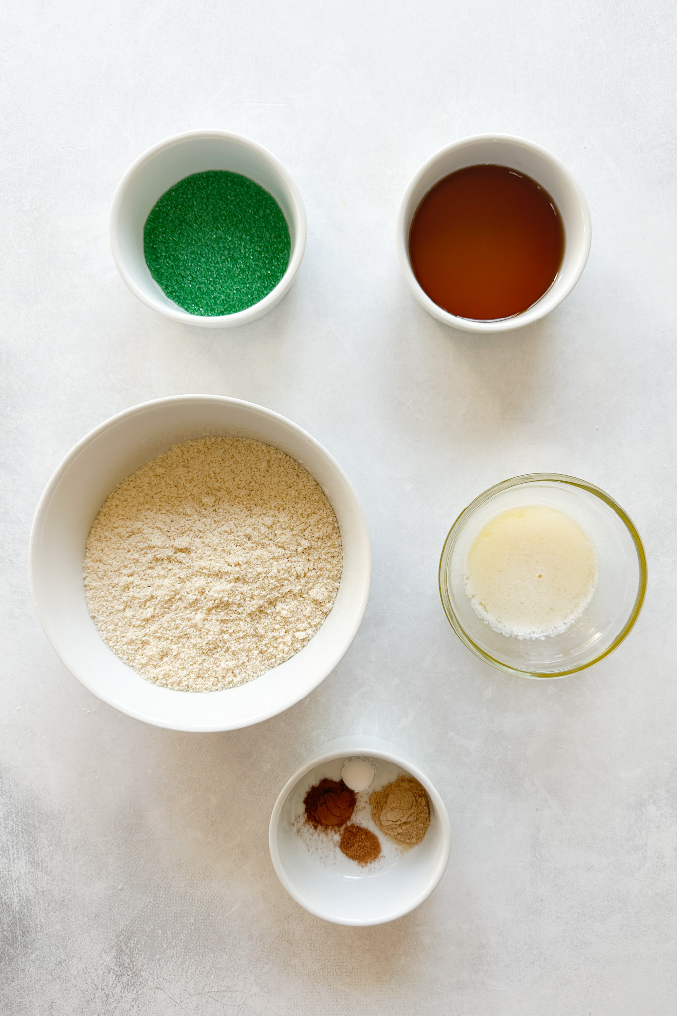 Ingredients to make ginger cookies.