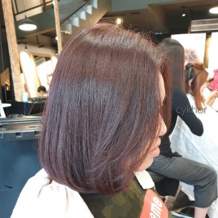 model rambut red brown