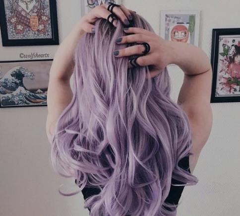 warna rambut ungu lavender