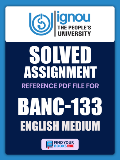 BANC133 Ignou Solved Assignment English Medium