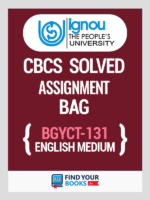 BGYCT-131 Solved Assignment for Ignou 2019-20 - English Medium