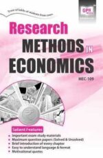 MEC-109 Research Methods in Economics (IGNOU Help book for MEC-109 in English Medium)-  GPH Publication