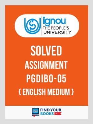 PGDIBO5 IGNOU Solved Assignment English