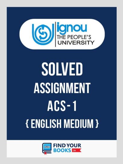 ACS1 Ignou Solved Assignment Hindi Medium