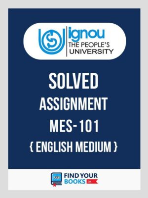 MES101 IGNOU Solved Assignment English Medium