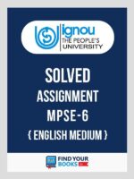 MPSE6 IGNOU Solved Assignment English Medium