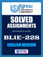 BLIE228 Ignou Solved Assignment English Medium