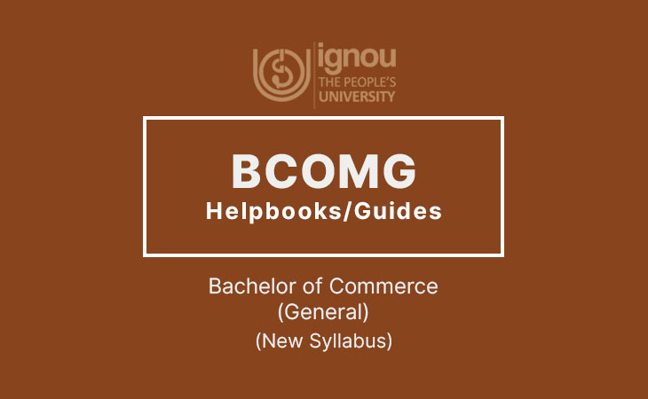 ignou bcomg books guides