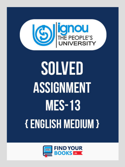 MES13 IGNOU Solved Assignment
