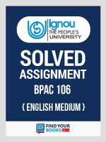 BPAC106 Ignou Solved Assignment english Medium