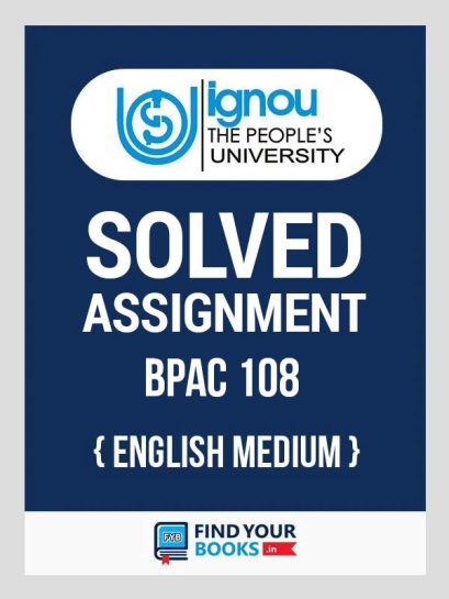 BPAC108 Ignou Solved Assignment English Medium