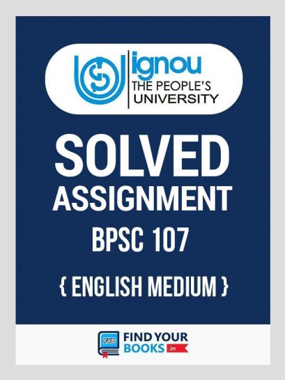 BPAC107 Ignou Solved Assignment English Medium