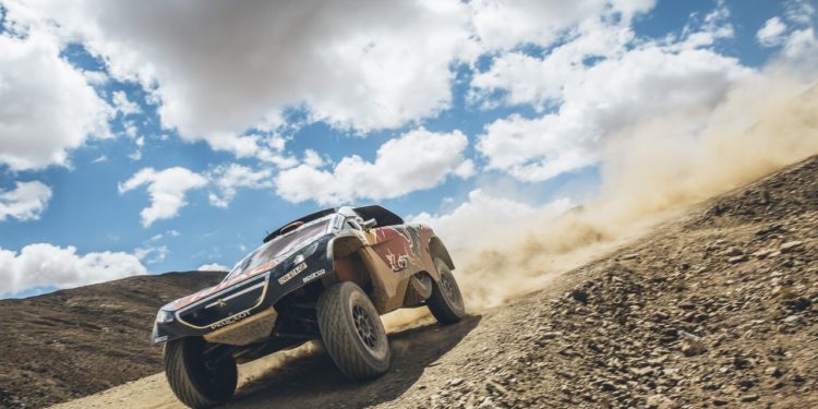Cyril Despres (FRA) from Team Peugeot Total performs during stage 5 of Rally Dakar 2016 from Jujuy, Argentina to Uyuni, Bolivia on January 7, 2016.