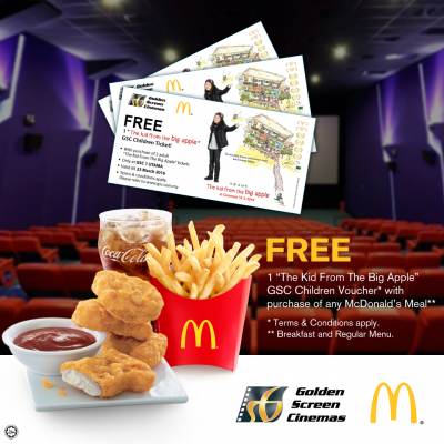 FREE GSC Children Voucher Giveaway at McDonald’s