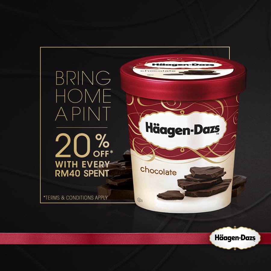 Haagen Dazs Ice Cream 20% OFF Promotion