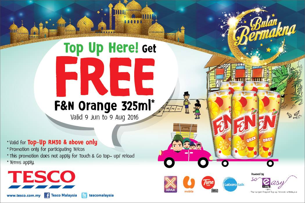 Tesco FREE F&N Orange Giveaway 2016