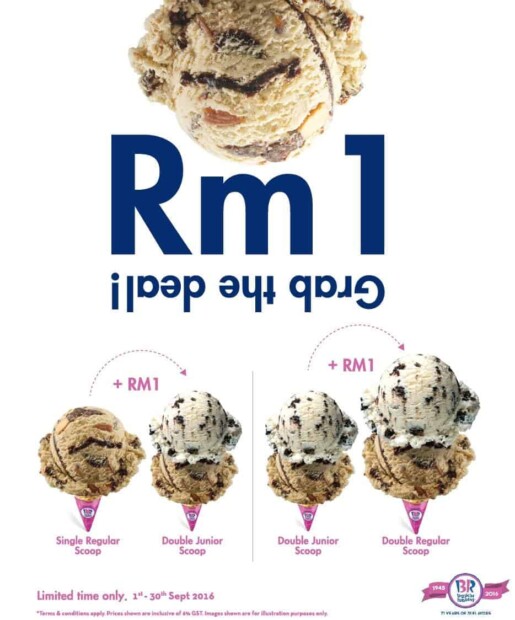 Baskin Robbins RM1 Extra Scoops Ice Cream Promotion