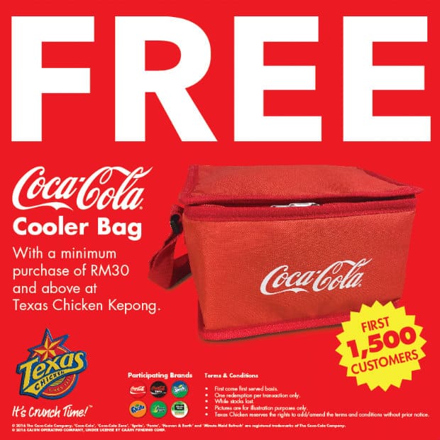 FREE Coca-Cola Cooler Bag Giveaway by Texas Chicken
