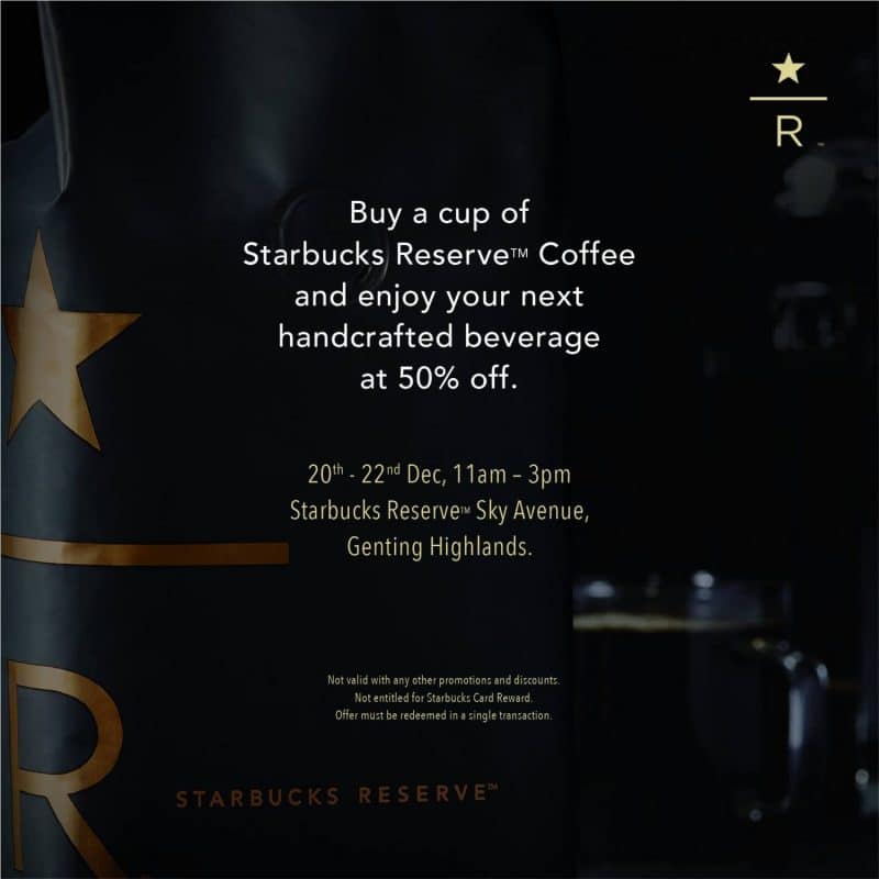Starbucks 50% OFF – Opening of Second Starbucks at Sky Avenue