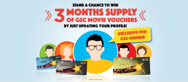 FREE GSC MOVIE Vouchers 2017! Win 3 months Supply of Movie