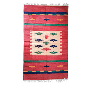 Tapete textil rojo rombos - Galerías el Triunfo - 003072582003