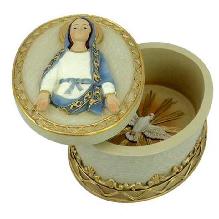 Alhajero de resina Virgen - Galerías el Triunfo - 049072778401