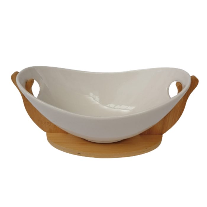 Bowl de porcelana oval - Galerías el Triunfo - 093072744100