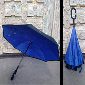Paraguas parado azul - Galerías el Triunfo - 271001736007