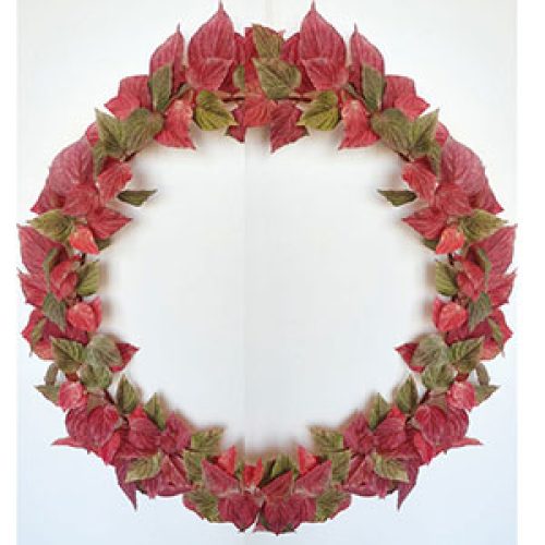 Corona de hojas rosas - Galerías el Triunfo - 022032746198
