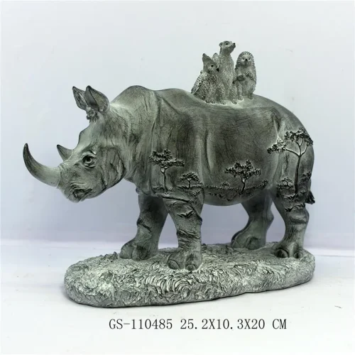 Rinoceronte de poliresina - Galerías el Triunfo - 044071821645