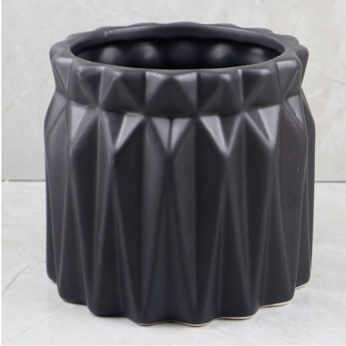Maceta de ceramica negra - Galerías el Triunfo - 049072578087