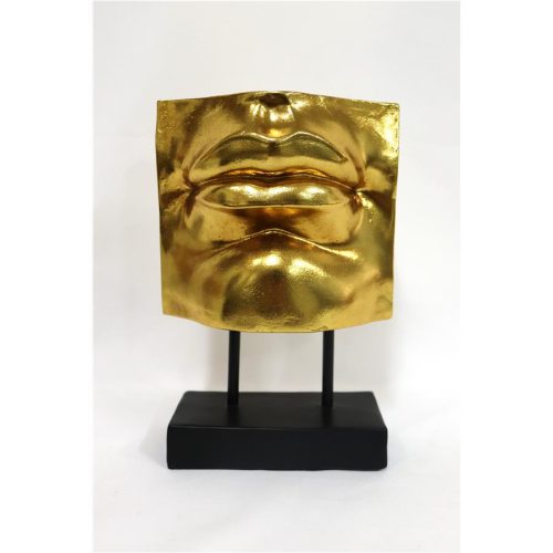 Escultura diseño labios dorados - Galerías el Triunfo - 049072778464