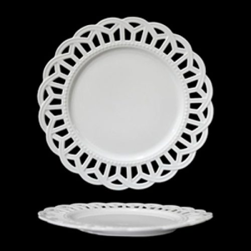 Plato de porcelana blanca - Galerías el Triunfo - 090307370081