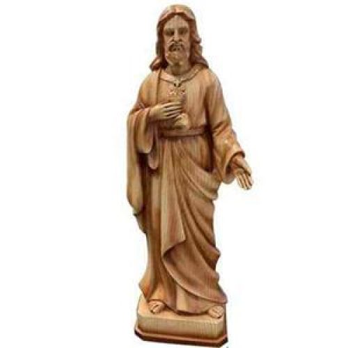 103072817006 - Sagrado corazon de Jesus de resina imitacion madera - galerías el triunfo