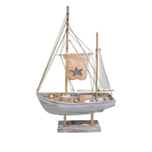 Barco de madera blanco - Galerías el Triunfo - 206071783088