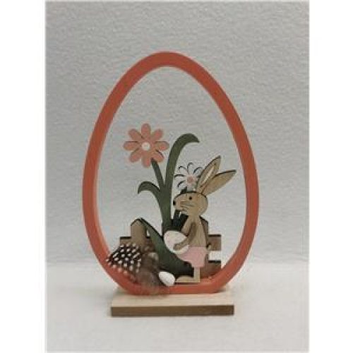 207072809003 - Huevo de madera en stand con conejo dentro - galerías el triunfo