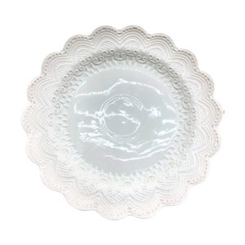 Plato de ceramica blanco - Galerías el Triunfo - 281001736738