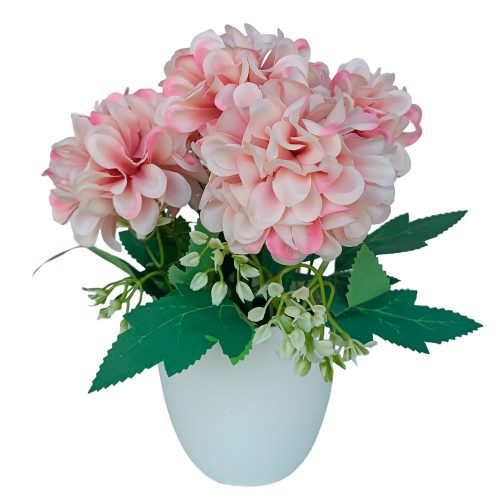 Maceta con hortensias rosas - Galerías el Triunfo - 291001736618