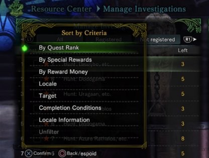 Sort Investigations For Easier Selection