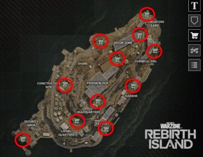 All Rebirth Island Buy Station Locations
