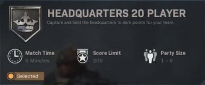 Headquarters 20P