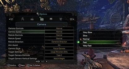 Turn Camera Speed To Fast