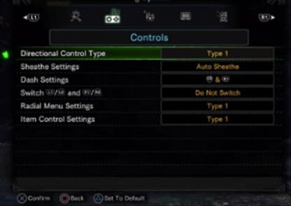 Control Settings