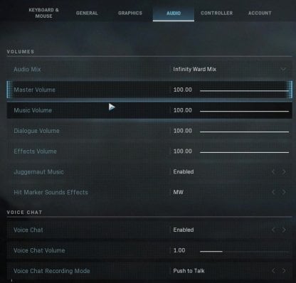 Adjusting Audio Settings