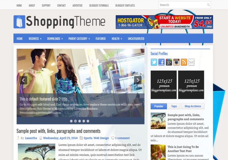13. ShoppingTheme Blogger Template