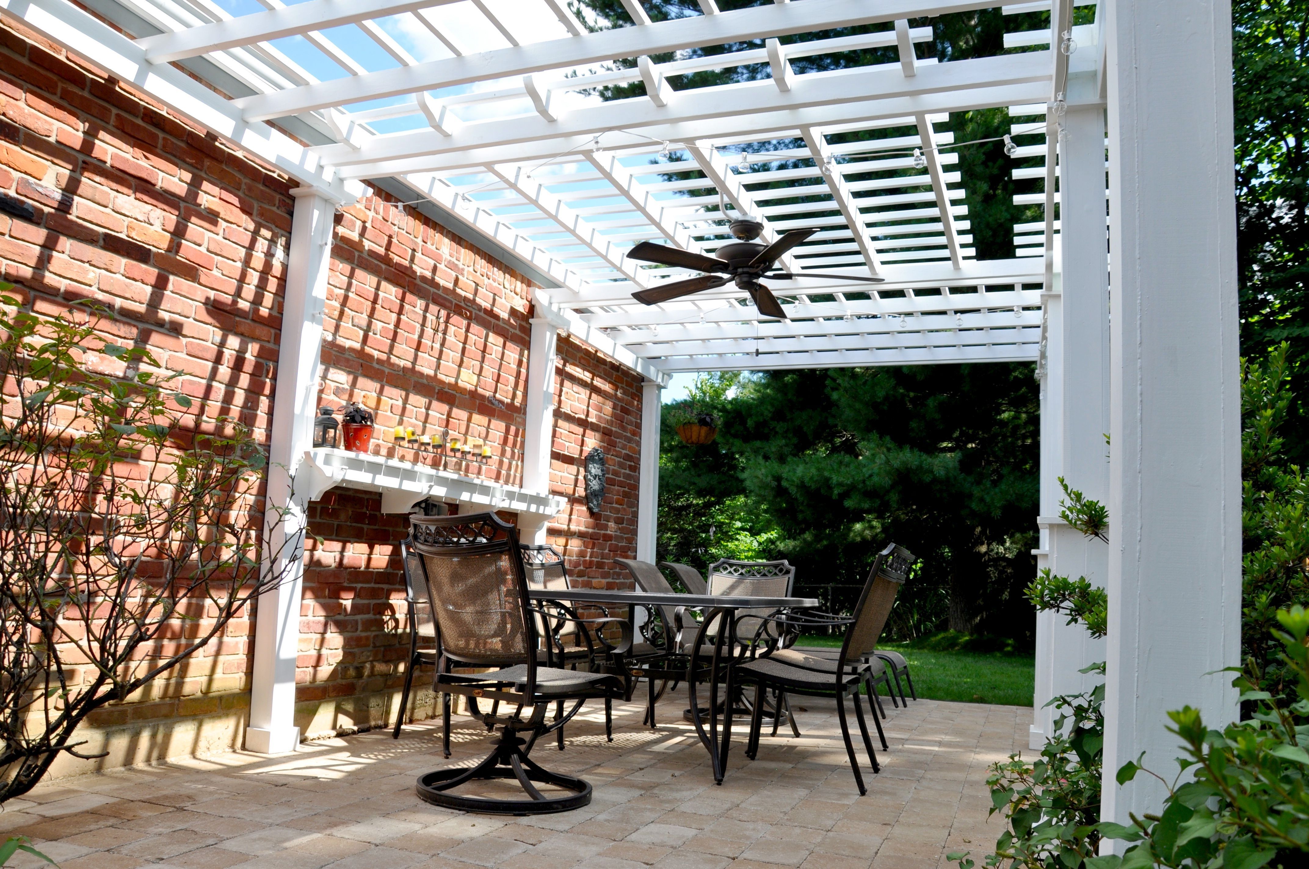 Featured Photo of Outdoor Ceiling Fans Under Pergola