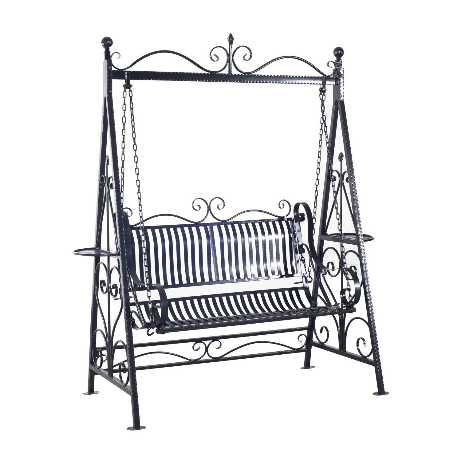 Featured Photo of 1-person Antique Black Iron Outdoor Swings