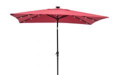Griselda Solar Lighted  Rectangular Market Umbrellas